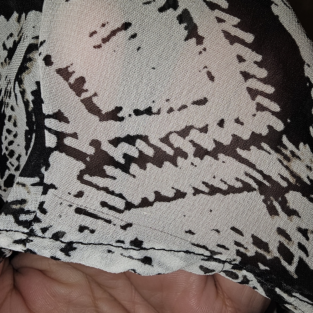 2x Style & Co. Black and White Short Sleeve Blouse - Picture 8 of 10